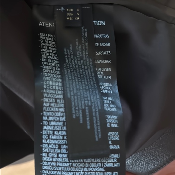 Massimo Dutti Brown Cropped Leather Jacket Size Small - Picture 6 of 7